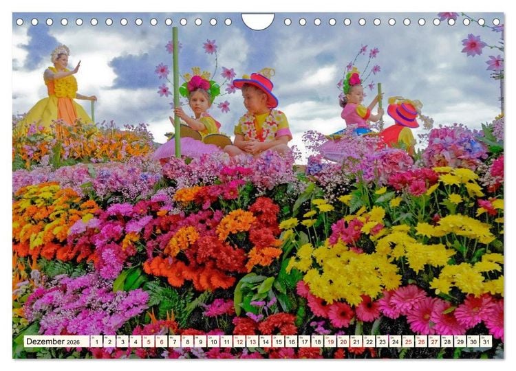 Produktbild: Blumenfest auf Madeira (Wandkalender 2026 DIN A4 quer), CALVENDO Monatskalender