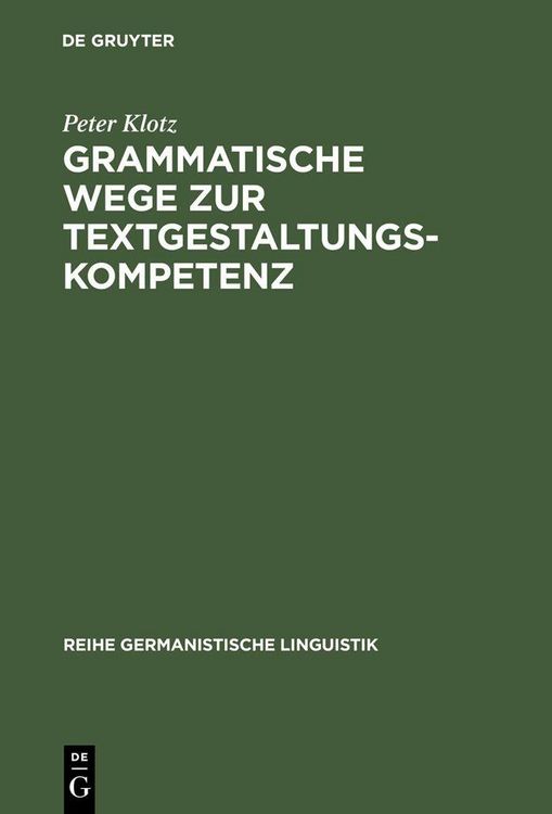 Produktbild: Grammatische Wege zur Textgestaltungskompetenz