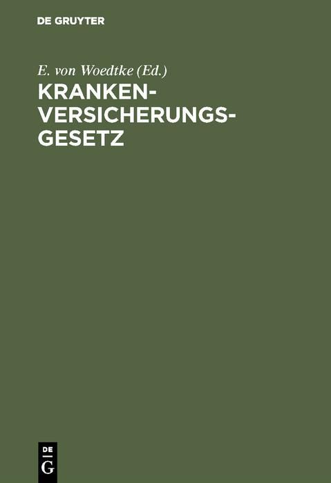 Produktbild: Krankenversicherungsgesetz
