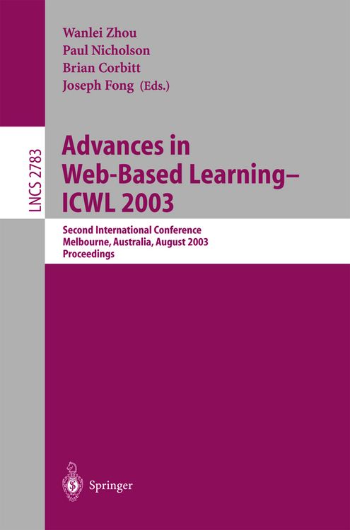 Produktbild: Advances in Web-Based Learning -- ICWL 2003