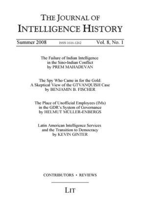 Produktbild: Journal of Intelligence History Vol. 8, No. 1 Summer 2008