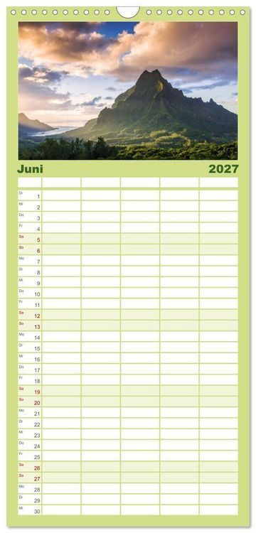 Produktbild: Familienplaner 2027 - Magische Natur - Unsere sch&ouml;ne Welt mit 5 Spalten (Wandkalender, 21 x 45 cm) CALVENDO