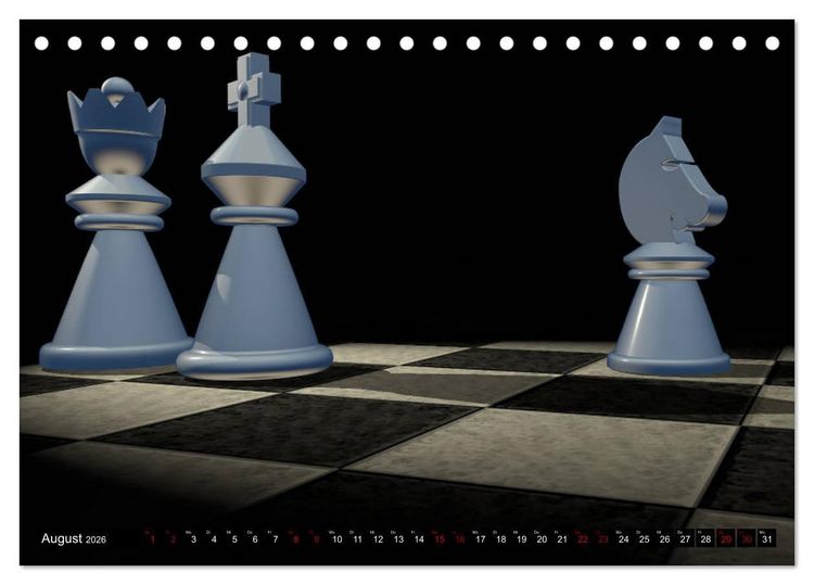 Produktbild: SCHACH - Spiel der K&ouml;nige (Tischkalender 2026 DIN A5 quer), CALVENDO Monatskalender