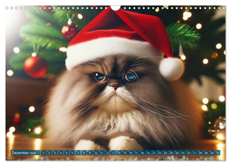 Produktbild: Katzenlaunen - Durch das Jahr mit Fluff und Grummeln (Wandkalender 2026 DIN A3 quer), CALVENDO Monatskalender