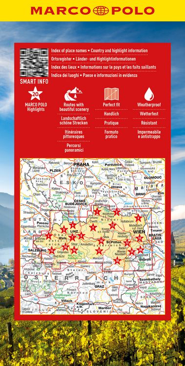 Produktbild: MARCO POLO Reisekarte &Ouml;sterreich 01 Ober&ouml;sterreich, Nieder&ouml;sterreich, Wien 1:200.000