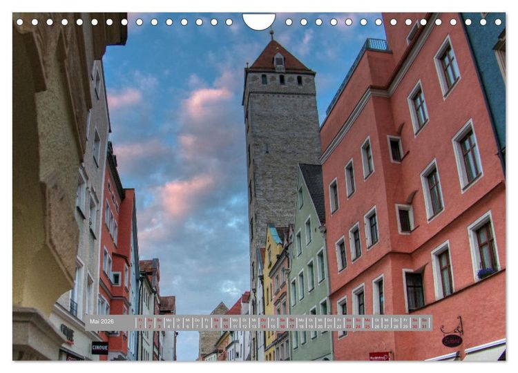 Produktbild: Regensburg Mittelalterliche Stadt mit Flair an der Donau (Wandkalender 2026 DIN A4 quer), CALVENDO Monatskalender