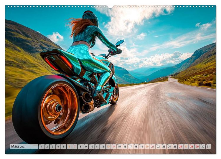 Produktbild: Schnelle Bikes und Starke Frauen (Wandkalender 2027 DIN A2 quer), CALVENDO Monatskalender