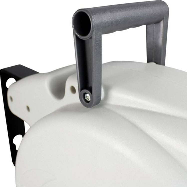 Produktbild: AS Schwabe 12611 Wandkabeltrommel 15m Schwarz Schutzkontakt-Winkelstecker, Frankreich-Stecker