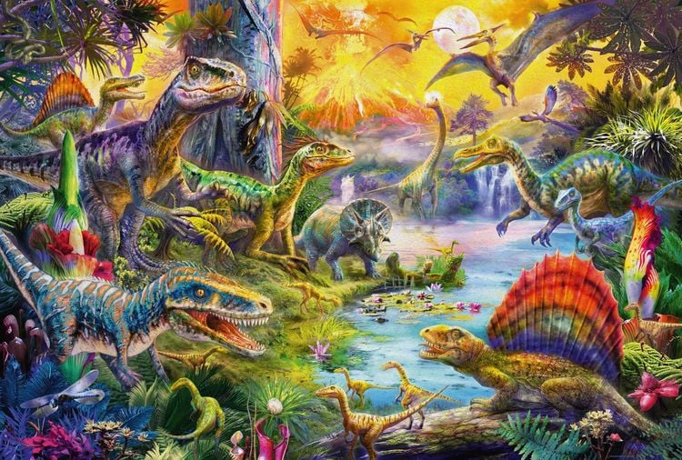Produktbild: Dinosaurier. Puzzle 60 Teile, mit Add-on (Dinosaurier-Figuren-Set)