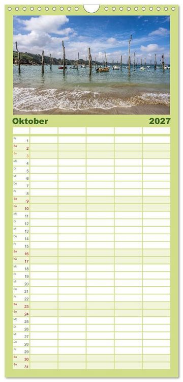 Produktbild: Familienplaner 2027 - Smaragdk&uuml;ste C&ocirc;te d'&Eacute;meraude. Der malerische Norden der Bretagne mit 5 Spalten (Wandkalender, 21 x 45 cm) CALVENDO
