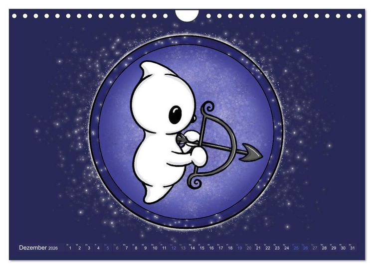 Produktbild: Geister Sternzeichen (Wandkalender 2026 DIN A4 quer), CALVENDO Monatskalender