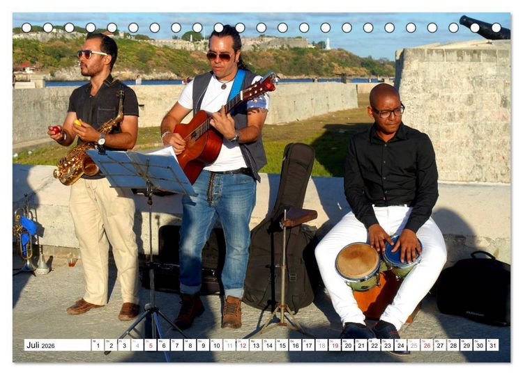 Produktbild: M&uacute;sica Cubana - Karibische Kl&auml;nge aus Kuba (Tischkalender 2026 DIN A5 quer), CALVENDO Monatskalender