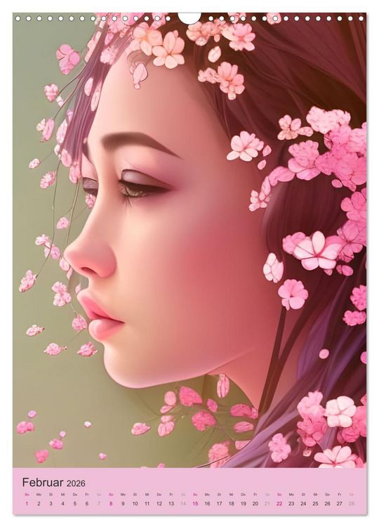 Produktbild: Japanische Kirschbl&uuml;ten - Portraits zum Tr&auml;umen (Wandkalender 2026 DIN A3 hoch), CALVENDO Monatskalender