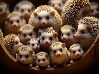 Produktbild: CALVENDO Puzzle Viele Igel auf einem Bild | 2000 Teile Lege-Gr&ouml;&szlig;e 90x67cm Foto-Puzzle f&uuml;r gl&uuml;ckliche Stunden