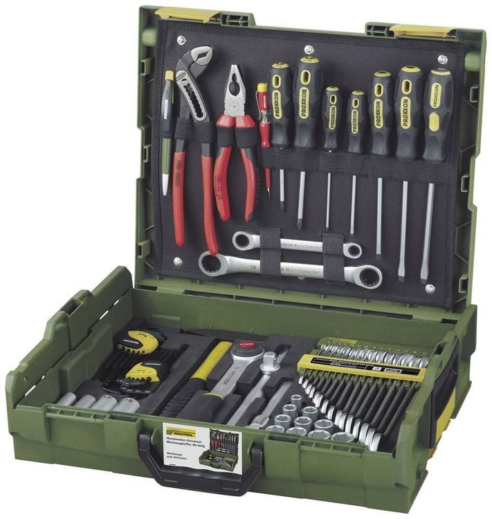 Produktbild: Proxxon 23660 Handwerker Werkzeugkoffer best&uuml;ckt 68teilig (B x H x T) 445 x 118 x 358mm