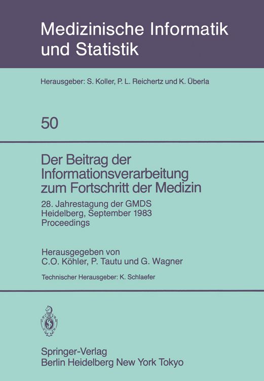 Produktbild: Der Beitrag der Informationsverarbeitung zum Fortschritt der Medizin