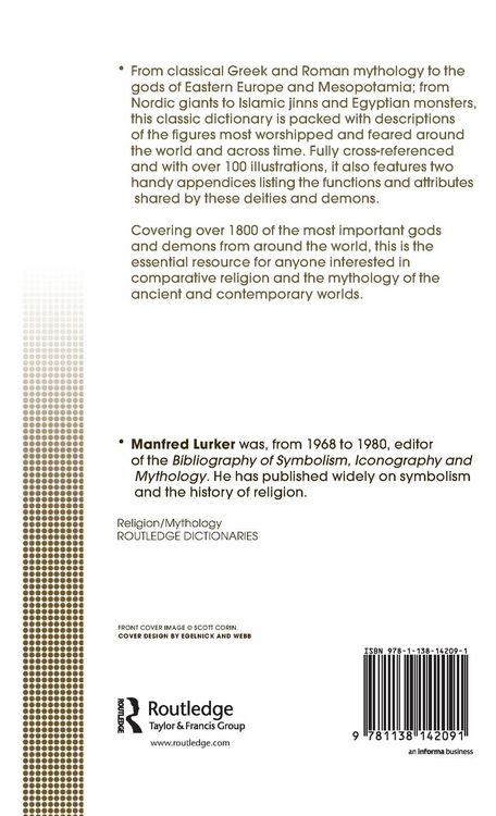 Produktbild: The Routledge Dictionary of Gods and Goddesses, Devils and Demons