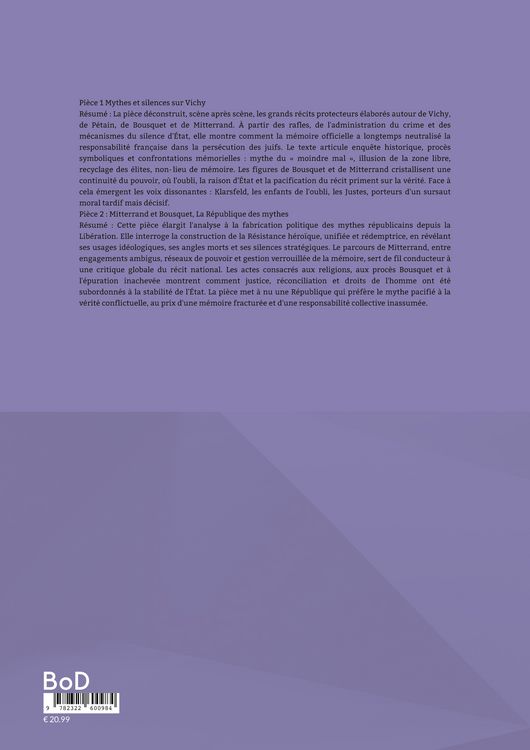 Produktbild: Mythes et scandale Mitterrand-Bousquet