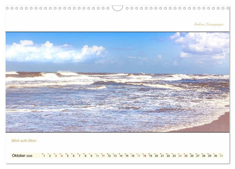 Produktbild: LANGEOOG PANORAMA (Wandkalender 2026 DIN A3 quer), CALVENDO Monatskalender
