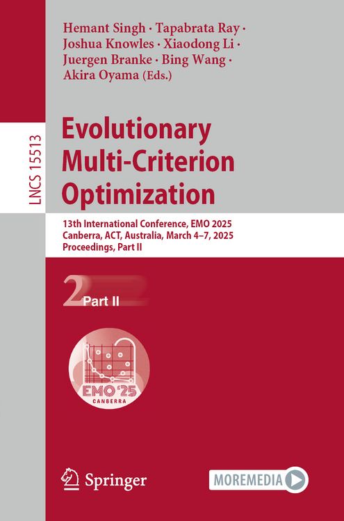 Produktbild: Evolutionary Multi-Criterion Optimization