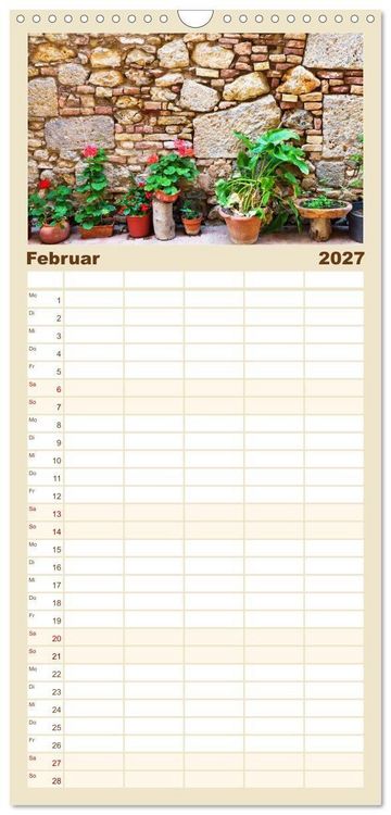Produktbild: Familienplaner 2027 - San Gimignano, die Stadt der T&uuml;rme mit 5 Spalten (Wandkalender, 21 x 45 cm) CALVENDO