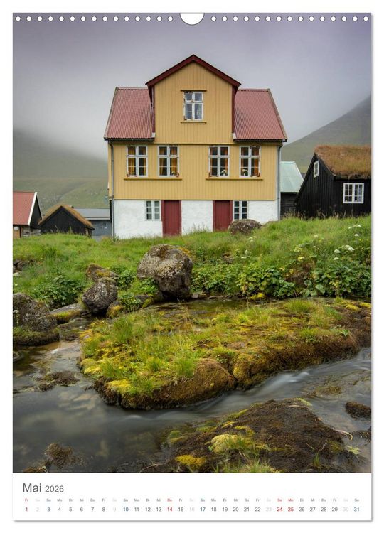 Produktbild: F&oslash;royar - Faroe Islands - F&auml;r&ouml;er Inseln (Wandkalender 2026 DIN A3 hoch), CALVENDO Monatskalender