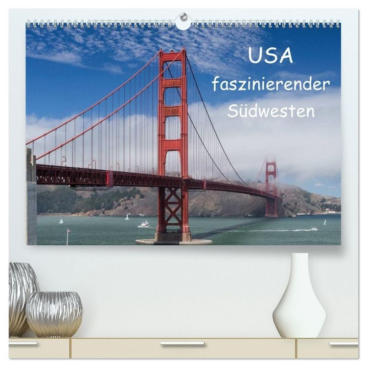 Produktbild: USA - faszinierender S&uuml;dwesten / CH-Version (hochwertiger Premium Wandkalender 2026 DIN A2 quer), Kunstdruck in Hochglanz