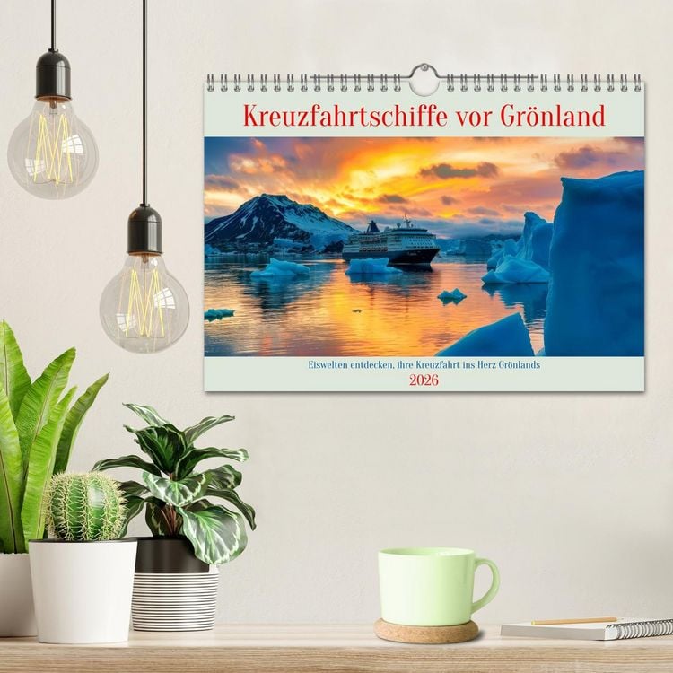 Produktbild: Kreuzfahrtschiffe vor Gr&ouml;nland (Wandkalender 2026 DIN A4 quer), CALVENDO Monatskalender