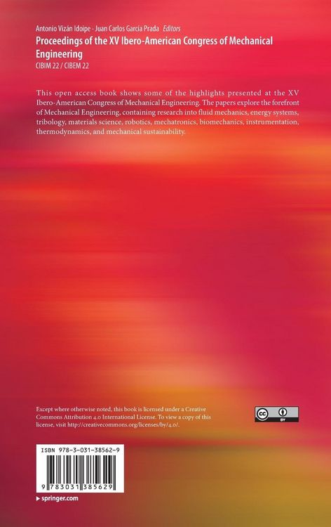 Produktbild: Proceedings of the XV Ibero-American Congress of Mechanical Engineering