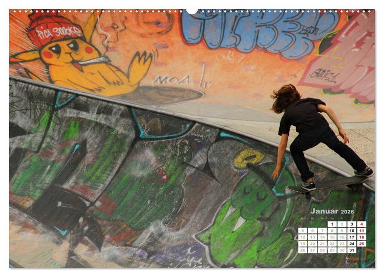 Produktbild: Skater. Skateboarding-Impressionen (hochwertiger Premium Wandkalender 2026 DIN A2 quer), Kunstdruck in Hochglanz