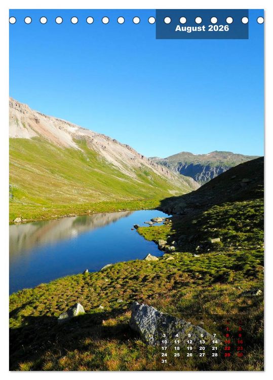 Produktbild: Die Traumhaften Seen der Alpen (Tischkalender 2026 DIN A5 hoch), CALVENDO Monatskalender