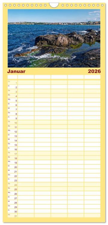 Produktbild: Familienplaner 2026 - Bulgarien. Berge und Meer. mit 5 Spalten (Wandkalender, 21 x 45 cm) CALVENDO
