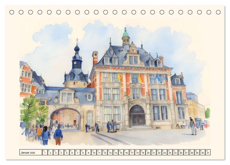 Produktbild: Belgien - absolut sehenswert (Tischkalender 2026 DIN A5 quer), CALVENDO Monatskalender