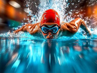 Produktbild: CALVENDO Puzzle Schwimmen | 1000 Teile Lege-Gr&ouml;&szlig;e 64x48cm Foto-Puzzle f&uuml;r gl&uuml;ckliche Stunden