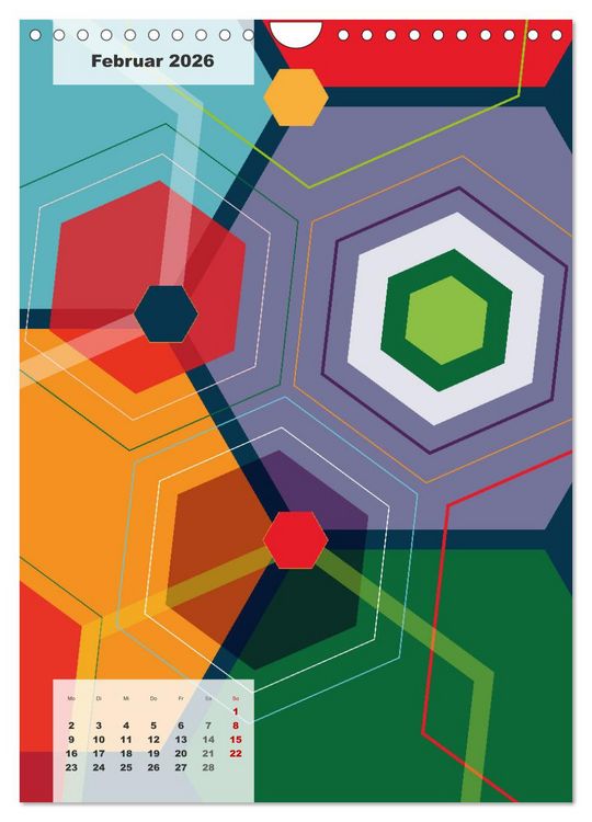 Produktbild: Geometrical ART (Wandkalender 2026 DIN A4 hoch), CALVENDO Monatskalender