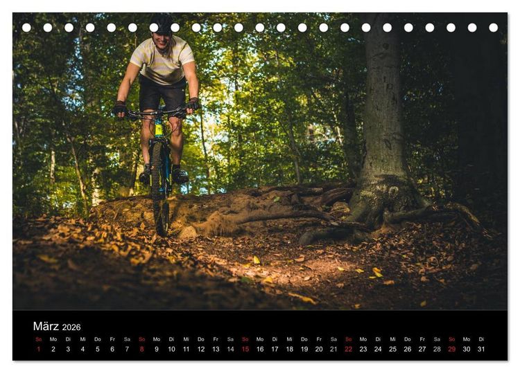 Produktbild: Mountainbike Action (Tischkalender 2026 DIN A5 quer), CALVENDO Monatskalender