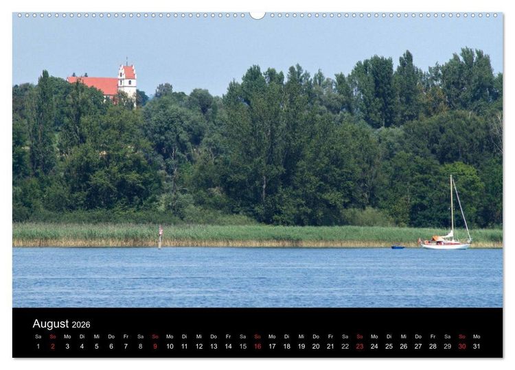 Produktbild: Ein Jahr am BODENSEE (hochwertiger Premium Wandkalender 2026 DIN A2 quer), Kunstdruck in Hochglanz