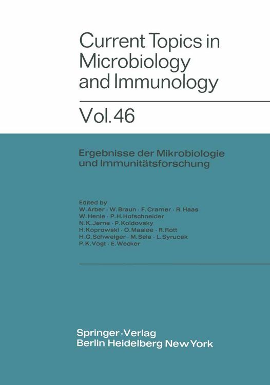 Produktbild: Current Topics in Microbiology and Immunology / Ergebnisse der Mikrobiologie und Immunit&auml;tsforschung