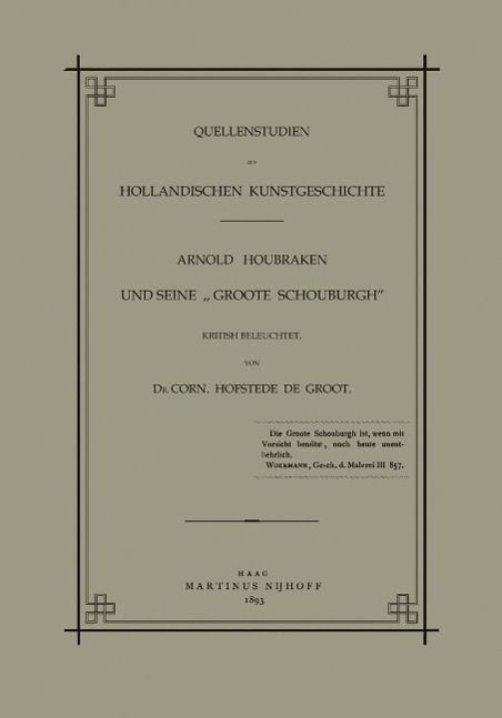 Produktbild: Quellenstudien zur Holl&auml;ndischen Kunstgeschichte