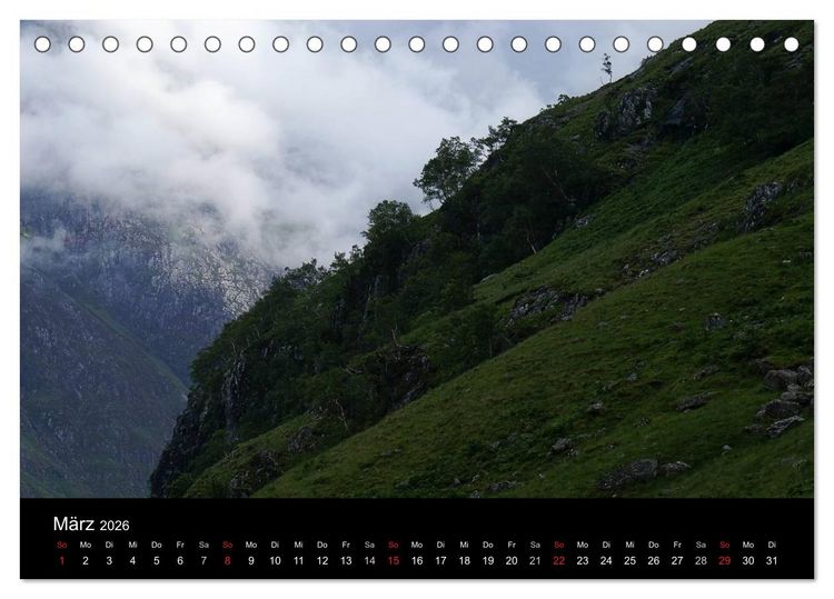 Produktbild: Schottland 2026 (Tischkalender 2026 DIN A5 quer), CALVENDO Monatskalender
