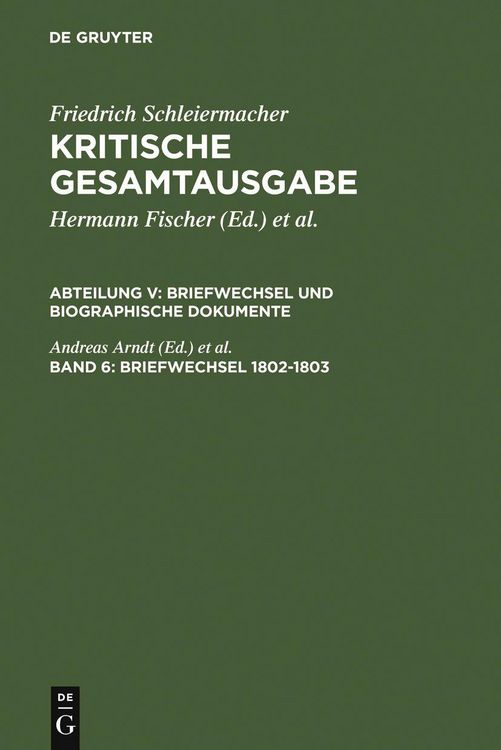 Produktbild: Briefwechsel 1802-1803