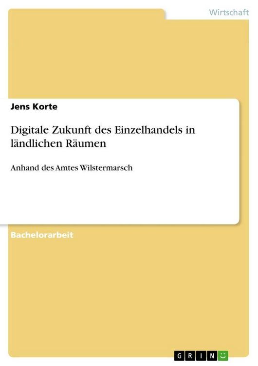 Produktbild: Digitale Zukunft des Einzelhandels in l&auml;ndlichen R&auml;umen