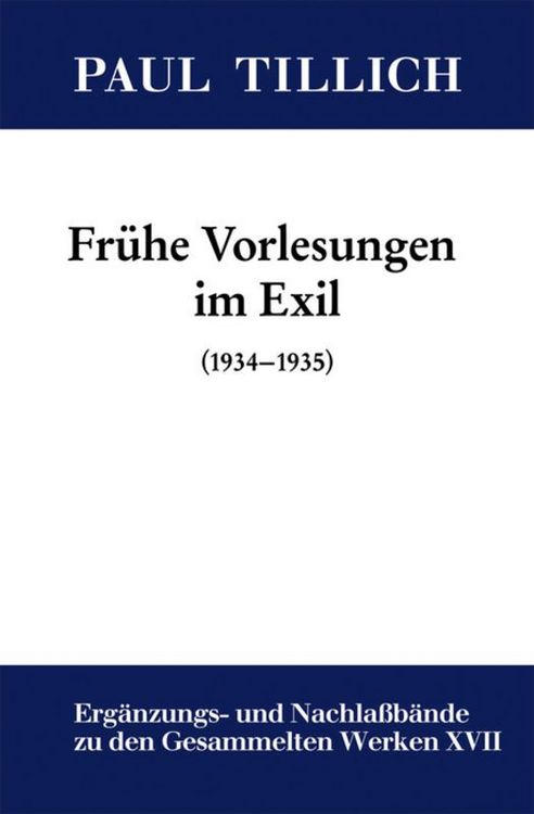 Produktbild: Fr&uuml;he Vorlesungen im Exil