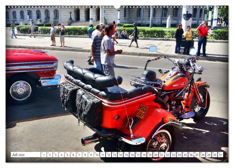 Produktbild: Harley-Davidson - Eine Kultmarke in Kuba (hochwertiger Premium Wandkalender 2025 DIN A2 quer), Kunstdruck in Hochglanz