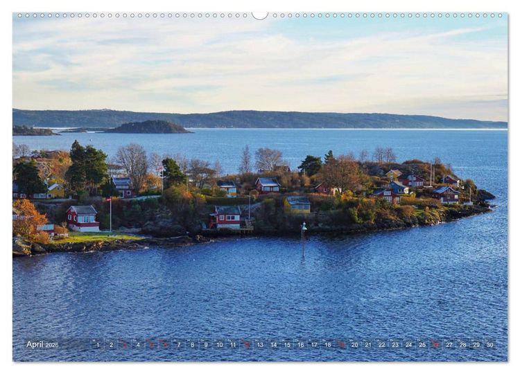 Produktbild: Oslo - Norwegen (hochwertiger Premium Wandkalender 2026 DIN A2 quer), Kunstdruck in Hochglanz