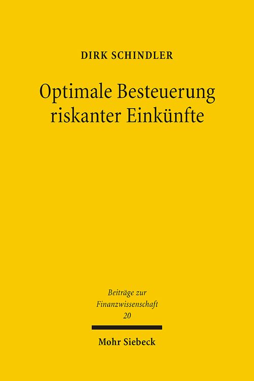Produktbild: Optimale Besteuerung riskanter Eink&uuml;nfte