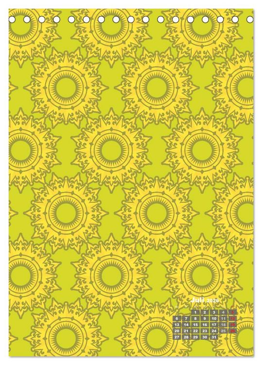 Produktbild: Tapetendesigns &ndash; Strukturen, Muster und Bastelvorlagen (Tischkalender 2026 DIN A5 hoch), CALVENDO Monatskalender