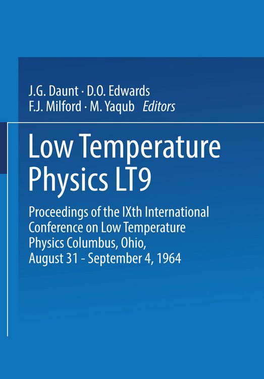 Produktbild: Low Temperature Physics LT9