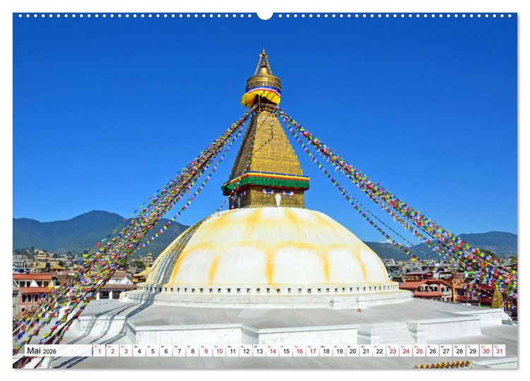 Produktbild: Im Kathmandutal (hochwertiger Premium Wandkalender 2026 DIN A2 quer), Kunstdruck in Hochglanz