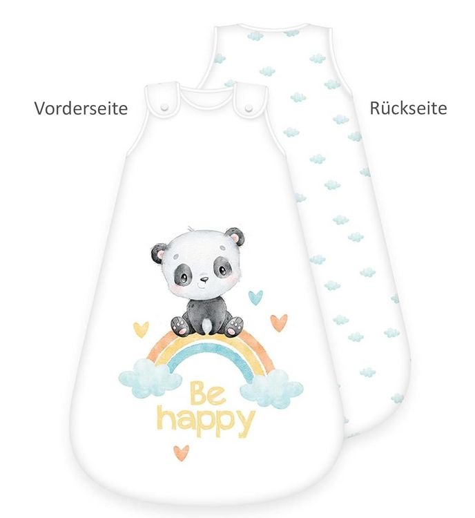 Produktbild: Herding 3385235231 - babybest&reg; Babyschlafsack, Regenbogen Panda, Baumwolle, 90x45cm